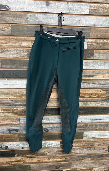 USED Pikeur Ladies Ribbed Fullseat Breech 28 Green