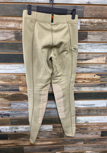 USED Kerrits Ladies Fleece Lined Kneeptach Tights Medium Tan