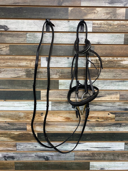 USED Courbette Dressage Bridle with Reins Full Black