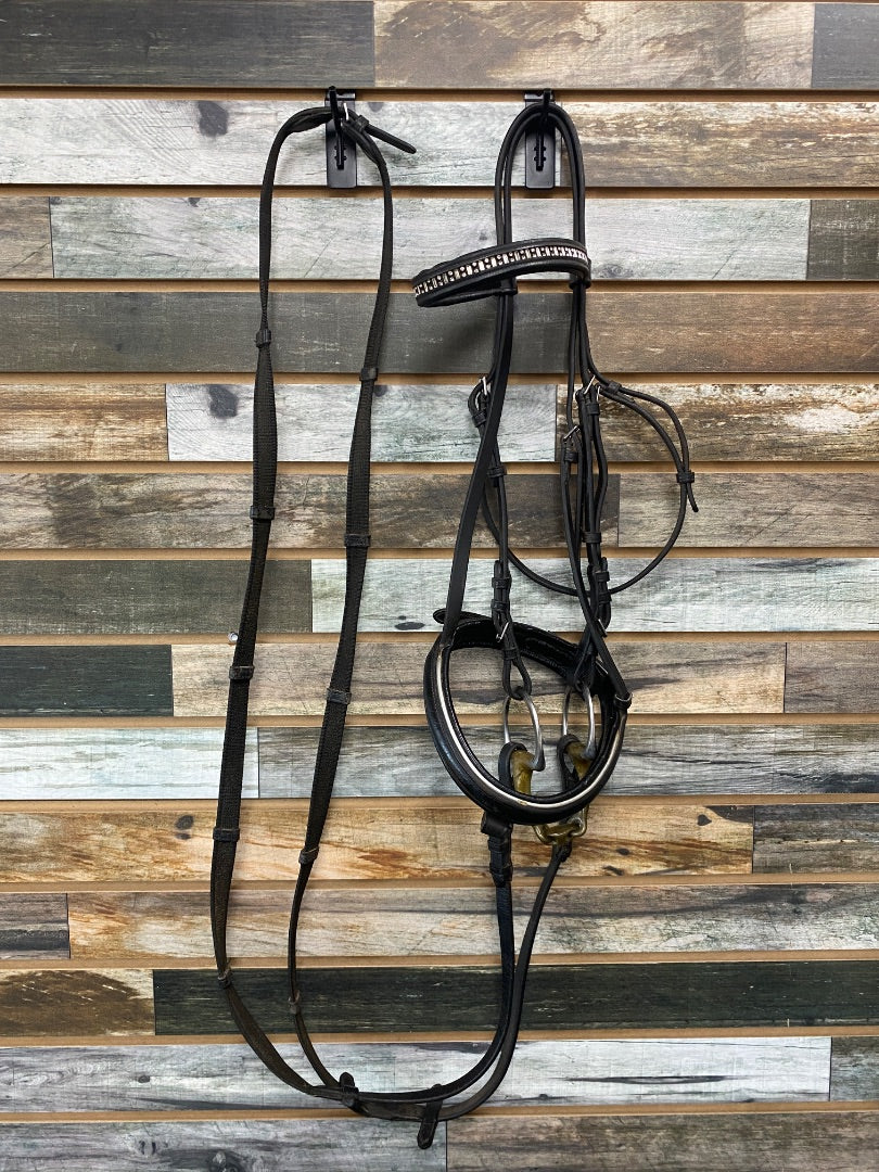 USED  Padded Hunter Stitch Browband Full Dark Oil