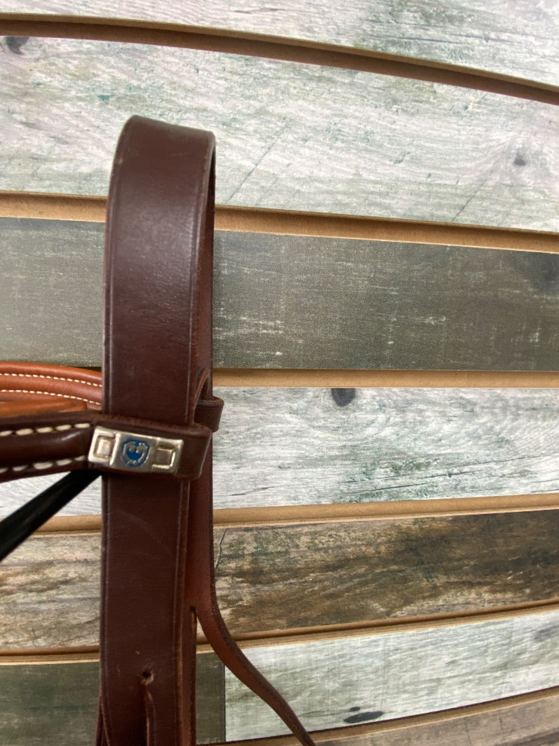 USED Stubben Hunter Padded Bridle w/ Reins and Bit Full Chesnut