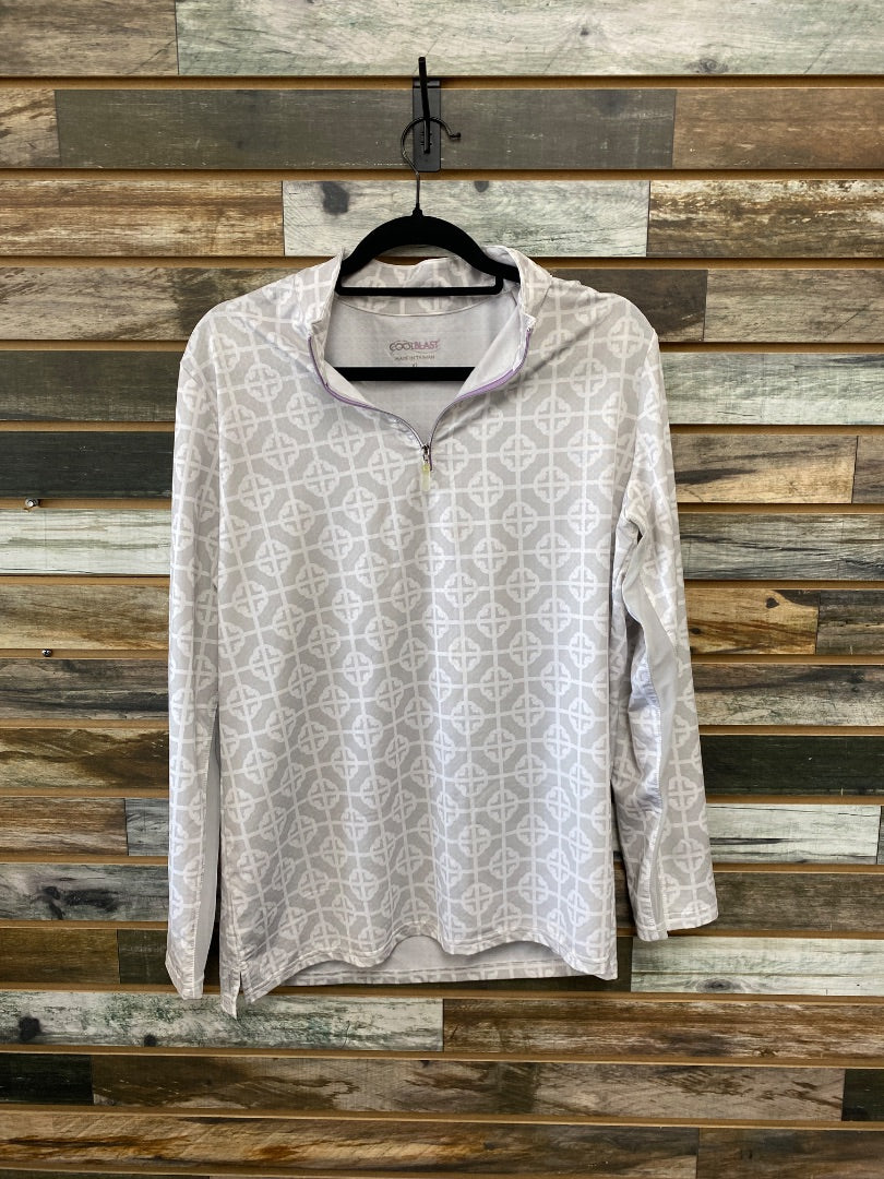 USED CoolBlast Ladies Sun Shirt XL Gray/White