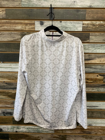 USED CoolBlast Ladies Sun Shirt XL Gray/White