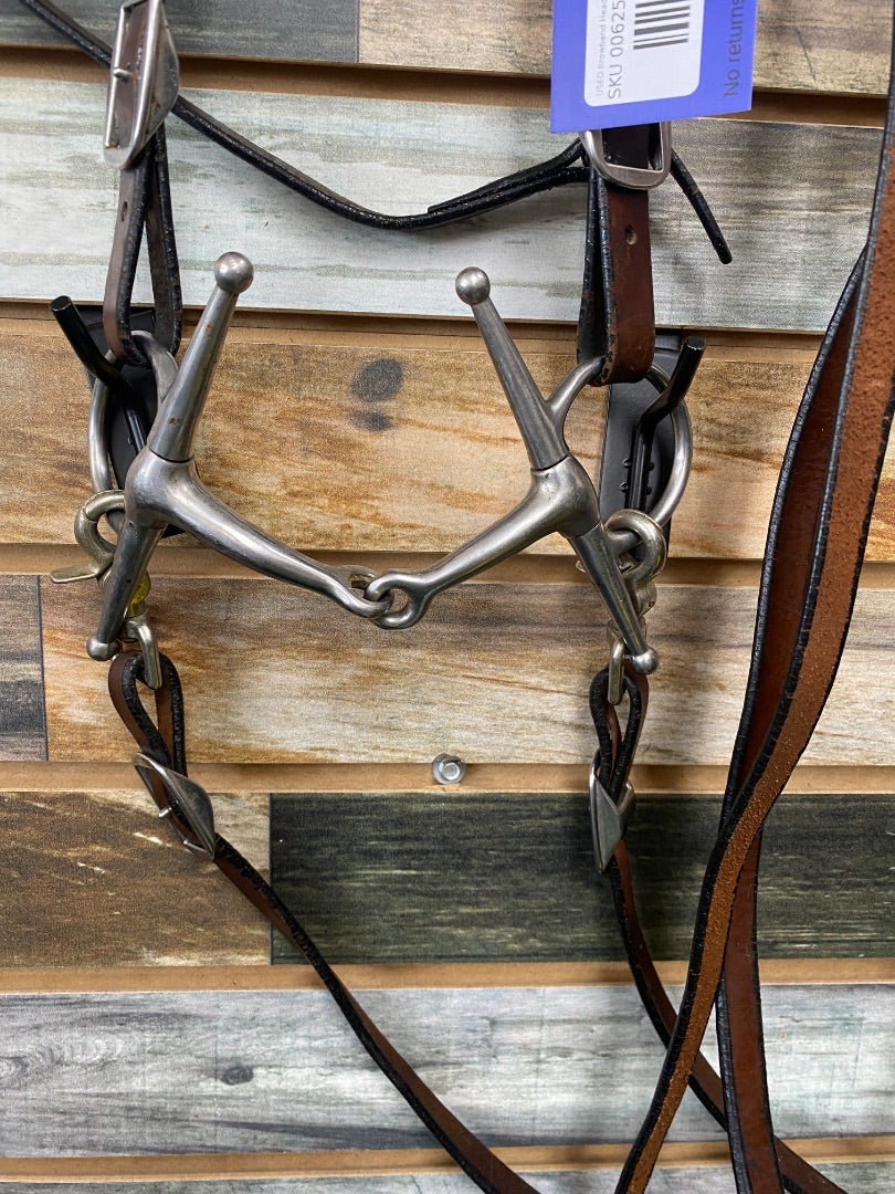 USED  Browband Headstall w/ Full Cheek Snaffle Full Dark Oil