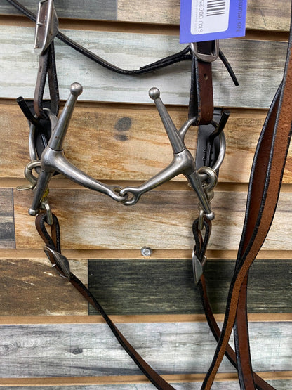 USED  Browband Headstall w/ Full Cheek Snaffle Full Dark Oil