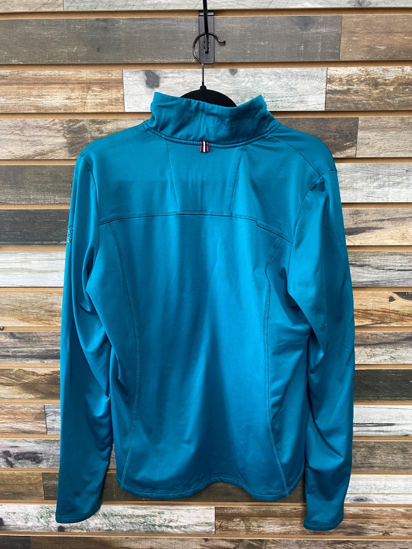 USED Cavallo Ladies Winter Shirt XL Teal/Blue