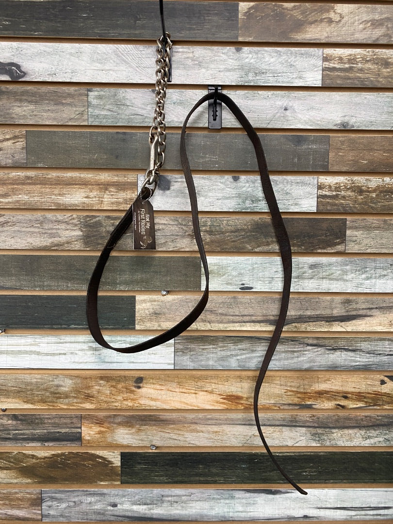 USED  Leather Lead w/ Chain  Dark Oil