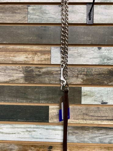 USED  Leather Lead w/ Chain  Dark Oil