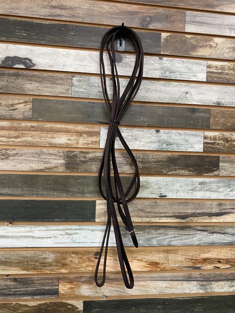 USED Tory Leather Draw Reins Dark Oil