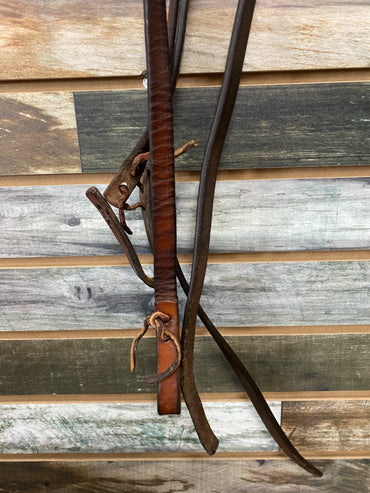USED  Heavy Split Reins w/ Water Loops  Dark Oil