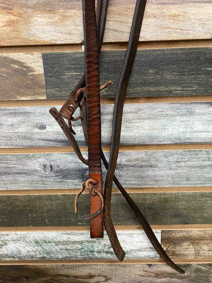 USED  Heavy Split Reins w/ Water Loops  Dark Oil