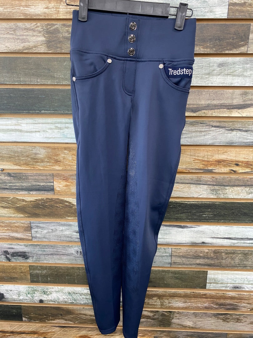 USED Tredstep Ireland Full Seat Tights 24R Navy