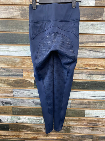 USED Tredstep Ireland Full Seat Tights 24R Navy