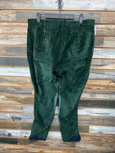 USED Millers Velvet Knee Patch Breeches 34 Dark Green