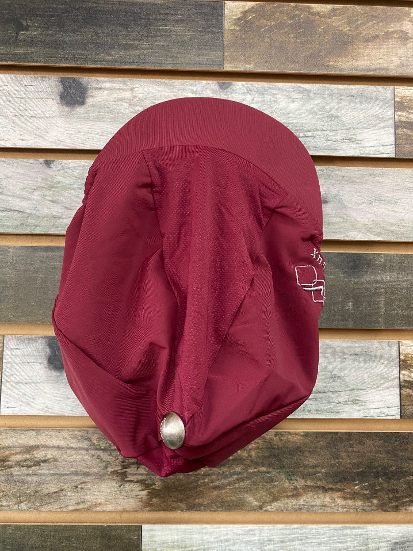 USED LeMieux Lycra Helmet Cover One Size Maroon