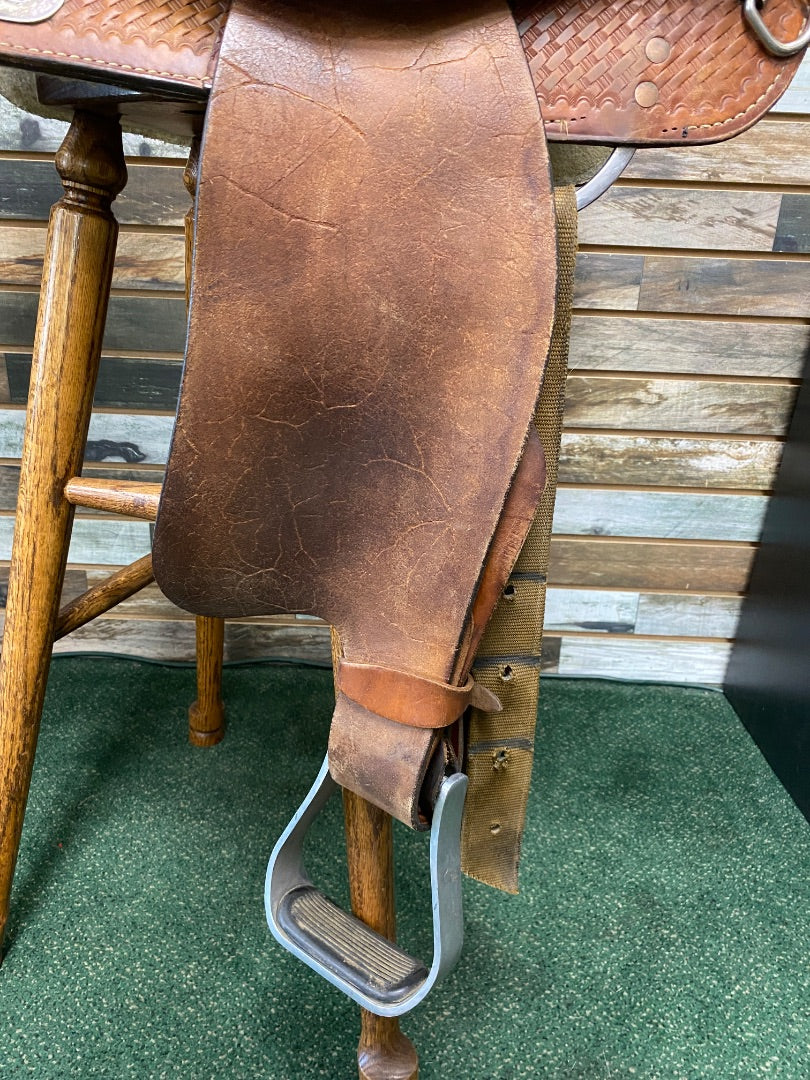 USED Billy Cook Barrel Saddle 16” Medium Oil