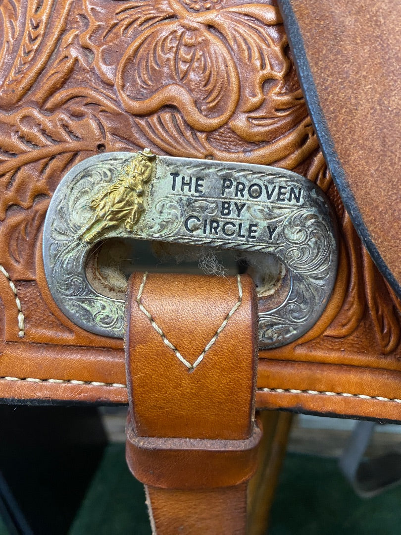USED High Horse (Circle Y) Barrel Saddle 14” Medium Oil