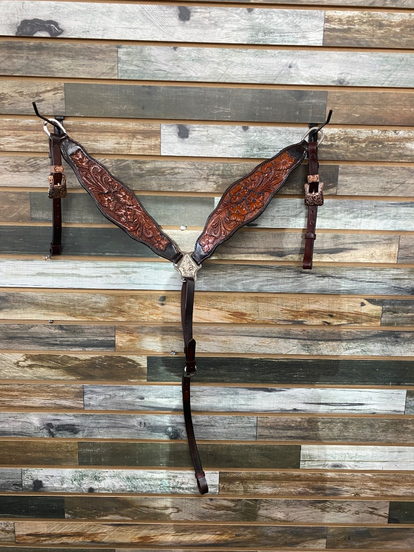 USED  Breastcollar & Headstall Horse Dark Oil