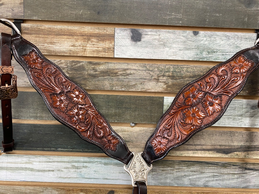 USED  Breastcollar & Headstall Horse Dark Oil