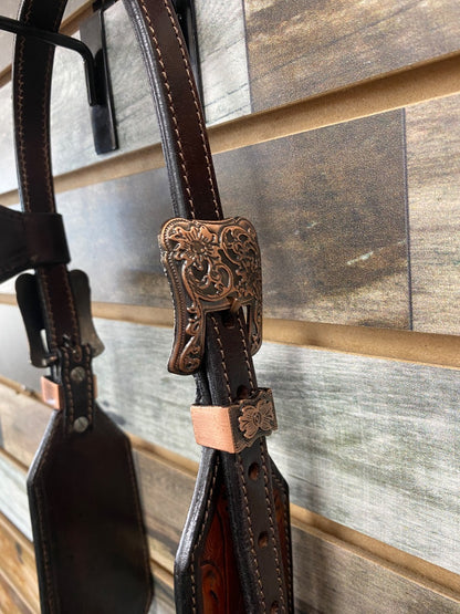 USED  Breastcollar & Headstall Horse Dark Oil