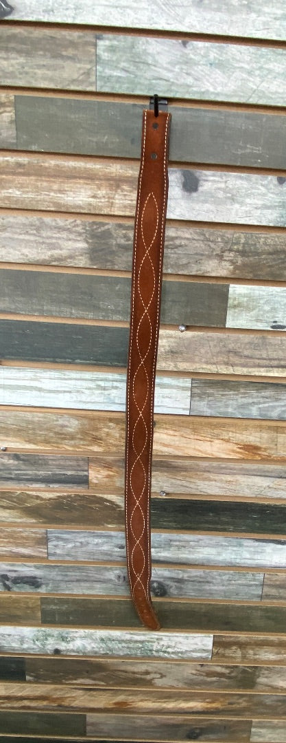 USED  Ladies Stiched Western Belt w No Buckle Medium Brown