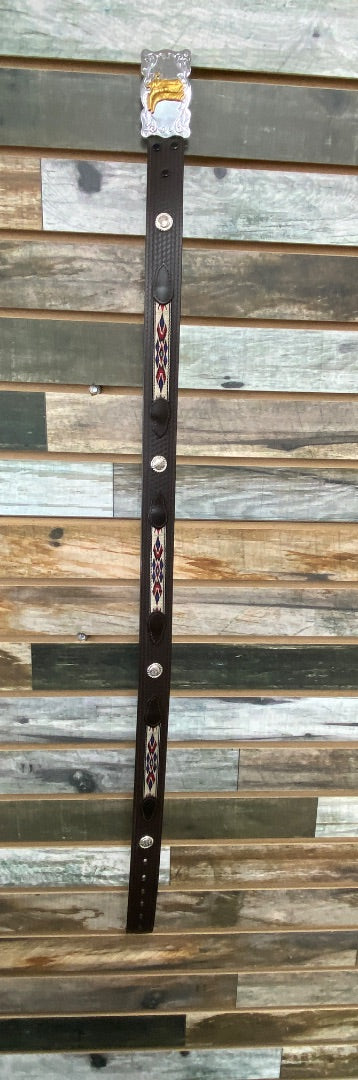 USED  Ladies Western Belt w Boot Buckle Large Black