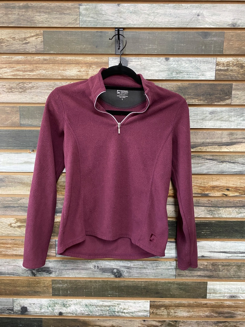 USED Riding Sport LS Quarter Zip Youth L Purple