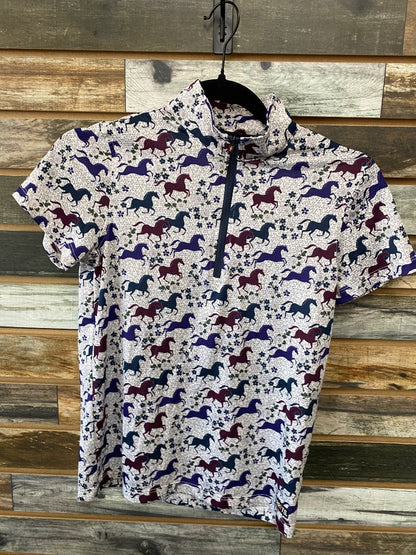 USED Kerrits Youth Show Shirt Youth L Multicolor