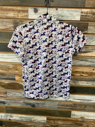 USED Kerrits Youth Show Shirt Youth L Multicolor