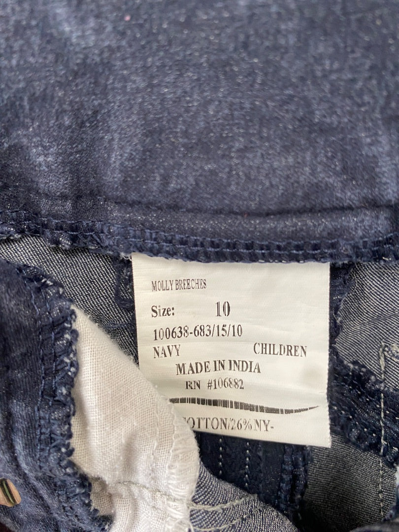 USED TuffRider Youth Knee Patch Breeches Youth 10 Grey/Black