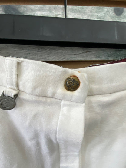 USED On Course Full Seat Breeches 28 White