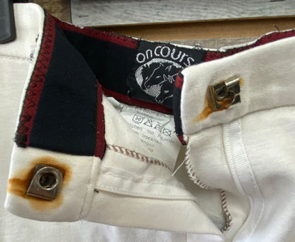 USED On Course Full Seat Breeches 28 White