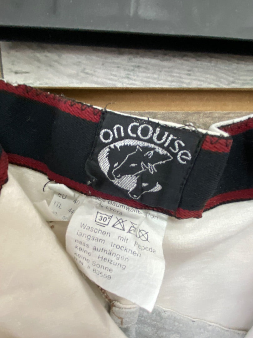 USED On Course Full Seat Breeches 28 White