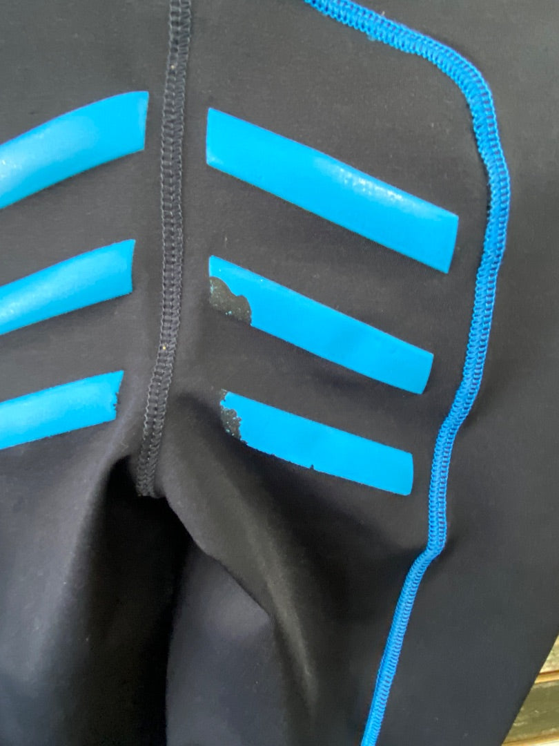USED Equitation Full Seat Breeches  Dark Blue w/ Light Blue Silicone