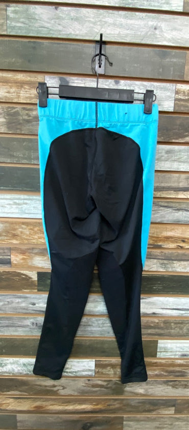 USED Kerrits Youth English Breeches Small Black/Teal
