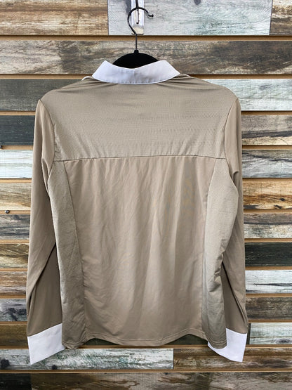 USED HKM Bib Show Shirt Large Taupe
