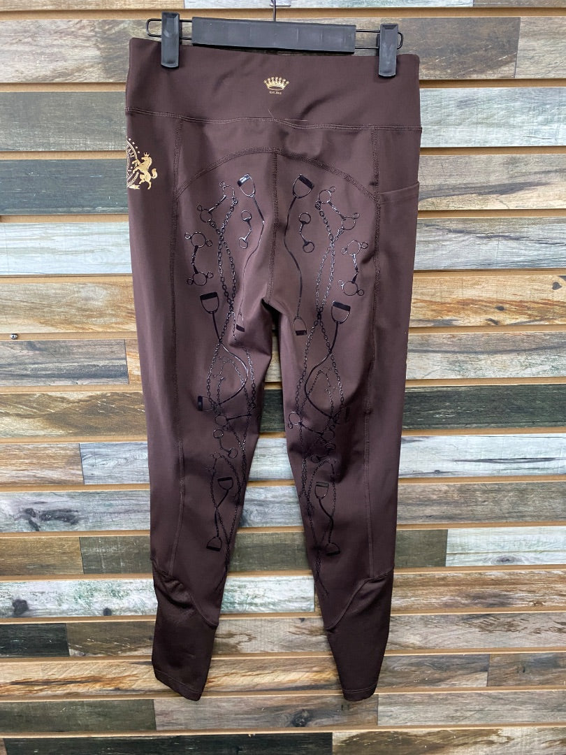 USED Aubrion Team Ladies Fullseat Tight Medium Brown