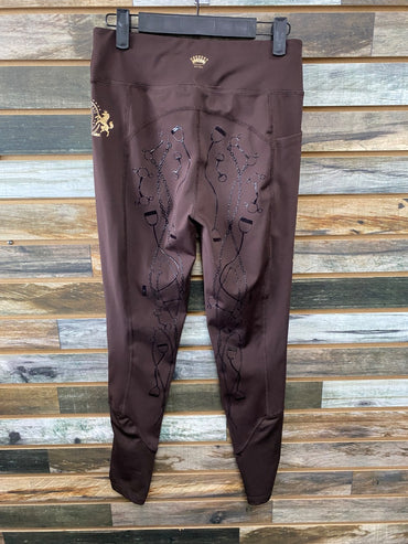 USED Aubrion Team Ladies Fullseat Tight Medium Brown