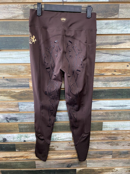 USED Aubrion Team Ladies Fullseat Tight Medium Brown