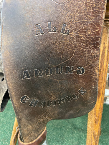 USED Corriente Barrel Saddle 15" Dark Oil