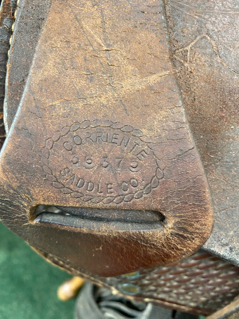 USED Corriente Barrel Saddle 15" Dark Oil