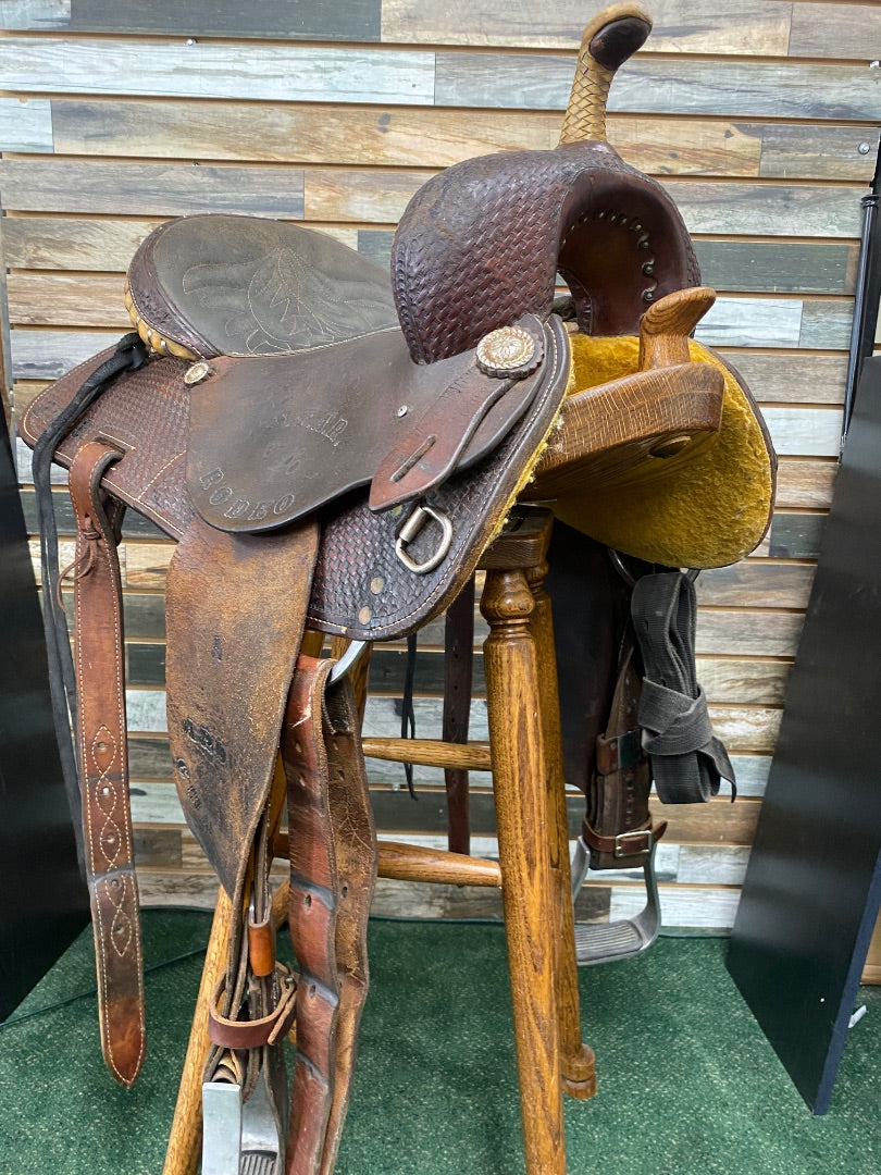 USED Corriente Barrel Saddle 15" Dark Oil