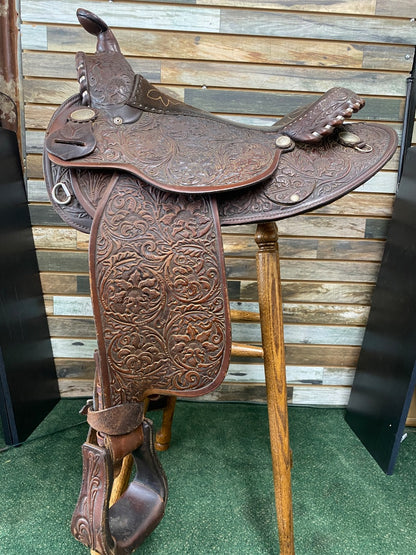 USED Circle Y Western Pleasure Saddle 16" Dark Oil