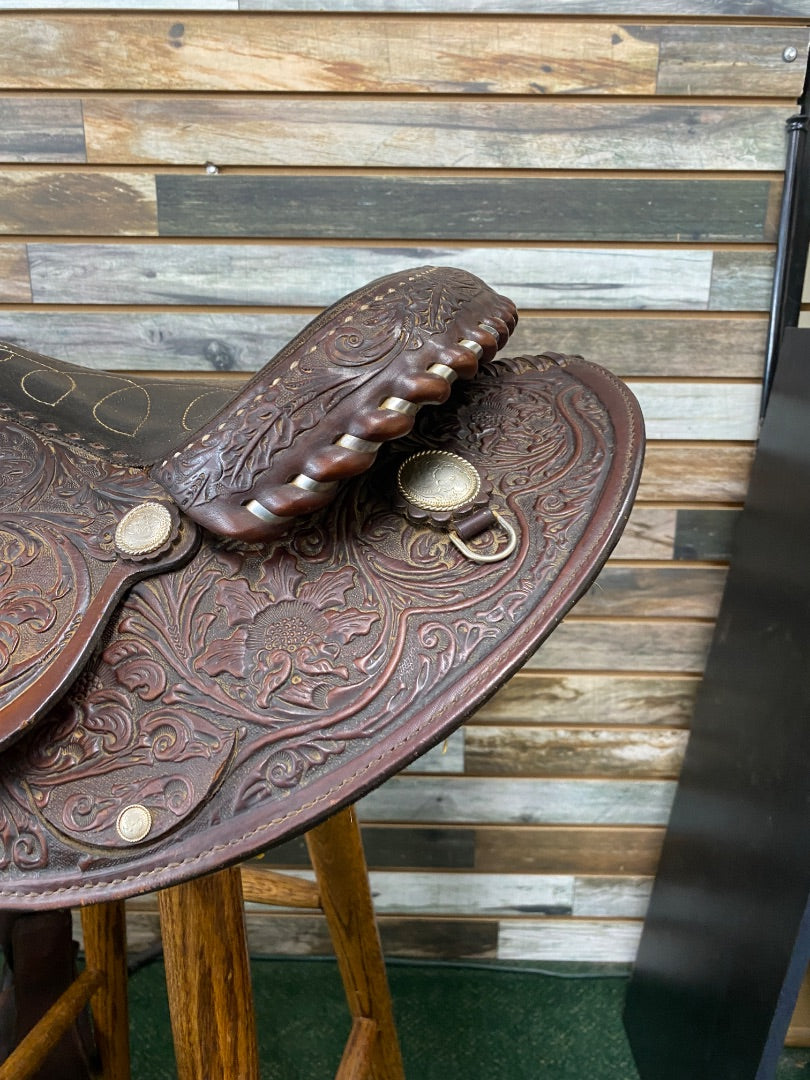USED Circle Y Western Pleasure Saddle 16" Dark Oil