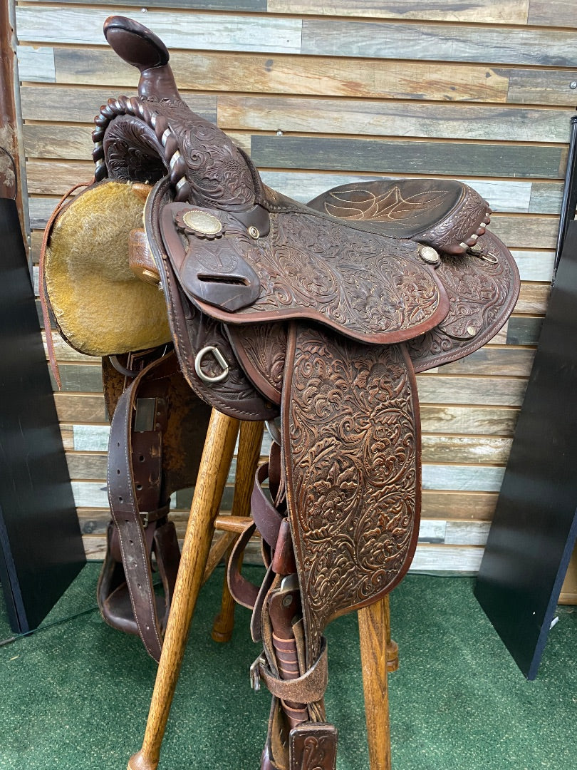 USED Circle Y Western Pleasure Saddle 16" Dark Oil