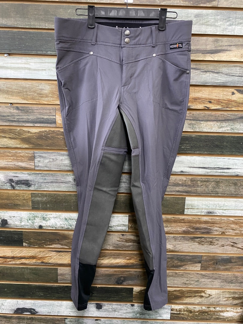 USED Kerrits Full Seat Breeches Large Purple