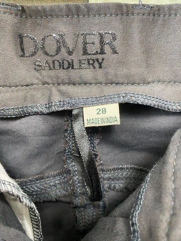 USED Dover Saddlery Knee Patch Breeches 28 Gray