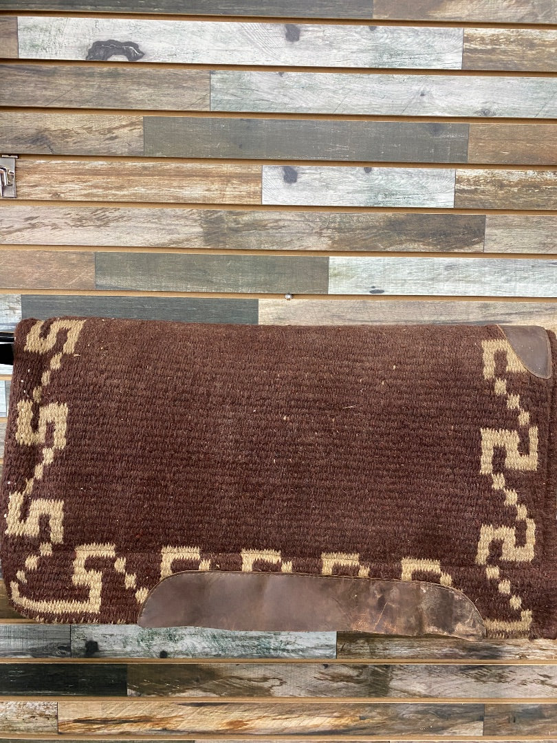 USED Showman Western Saddle Pads Horse Brown/Gold