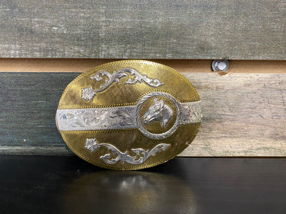 USED  Belt Buckle  Silver/Gold