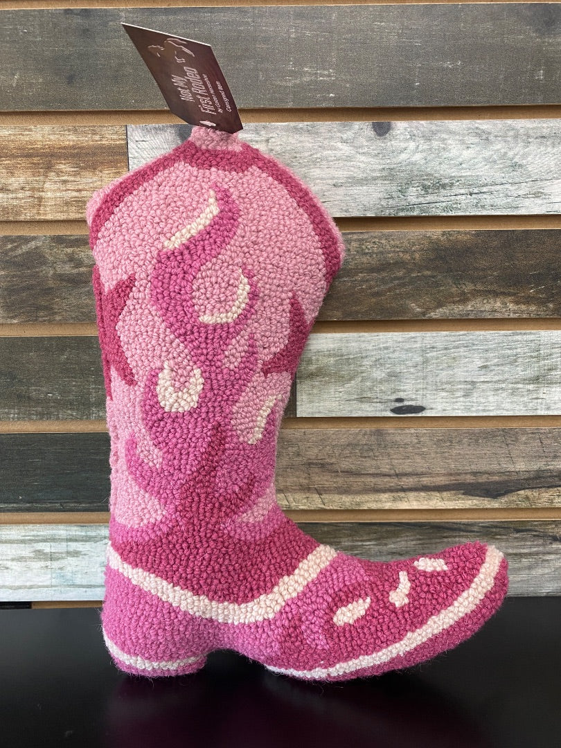 Cowboy Boot Pillow  Pink